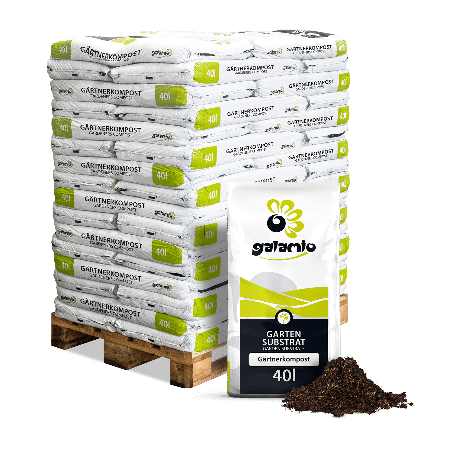 SGK40 Gaertnerkompost 40l 42er Palette Verpackung