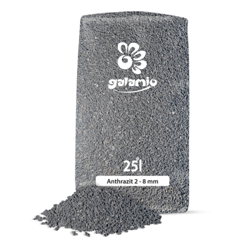 LVC25 Lavamulch Anthrazit 2 8mm Verpackung Haufen links