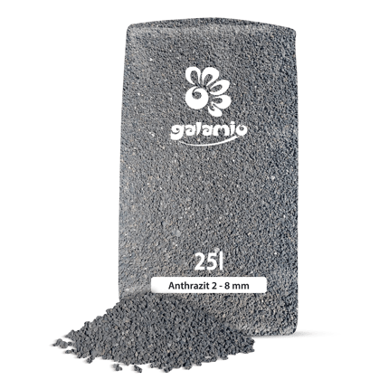LVC25 Lavamulch Anthrazit 2 8mm Verpackung Haufen links