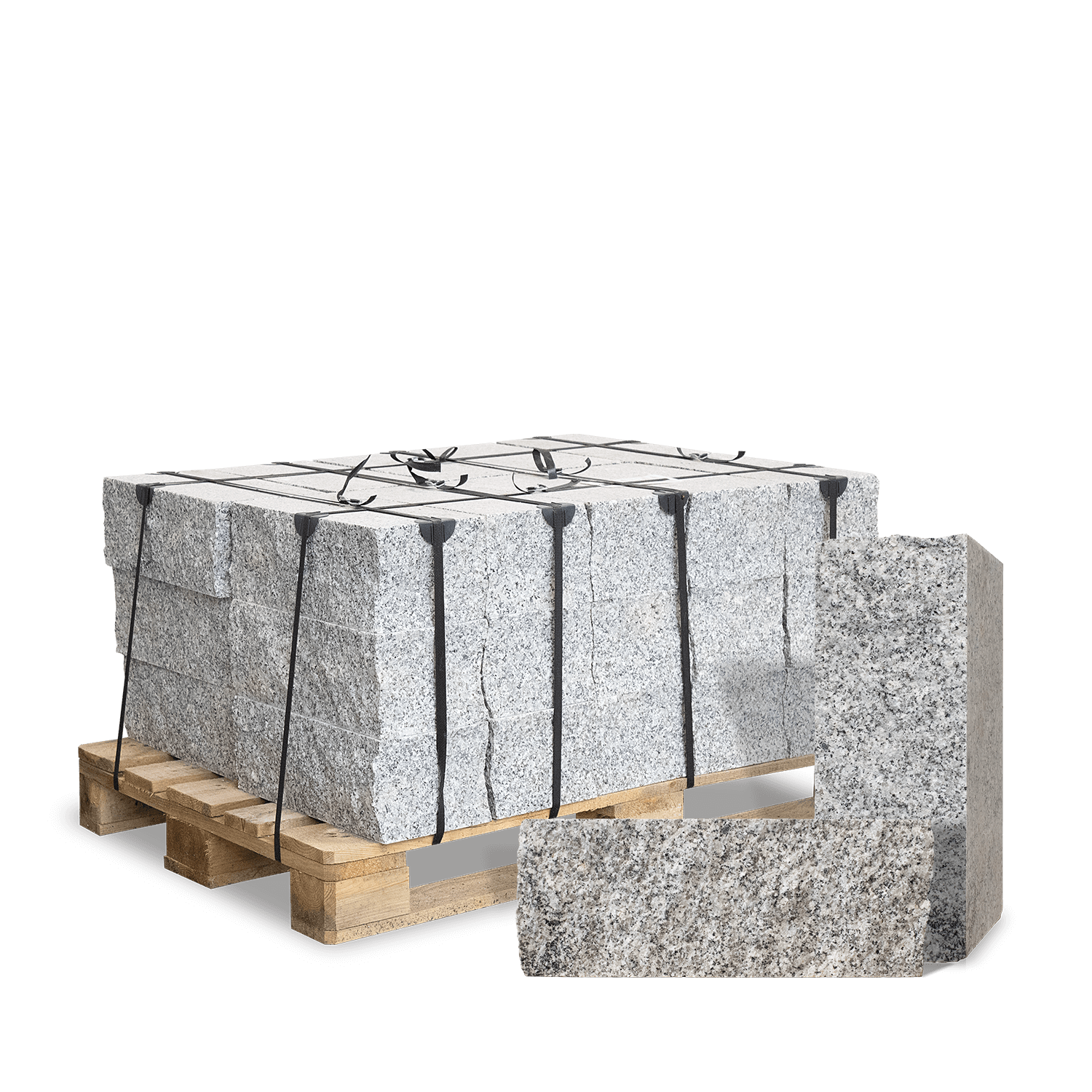 GRG10 Granit Mauerstein 0 gesaegt gebrochen 15er Palette 2steine