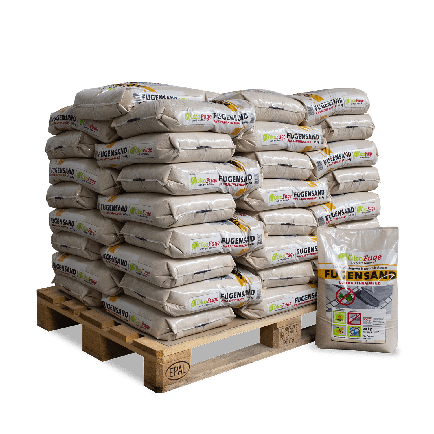 FSN20 Fugensand Natur 50er Palette Verpackung