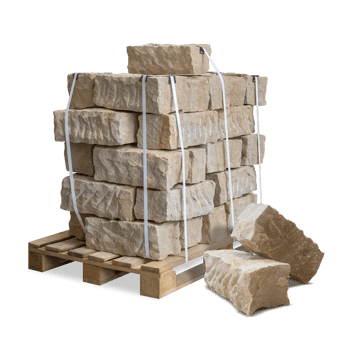 SSB10 Randsteine Sandstein 5 Palette Stein