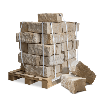 SSB10 Randsteine Sandstein 5 Palette Stein