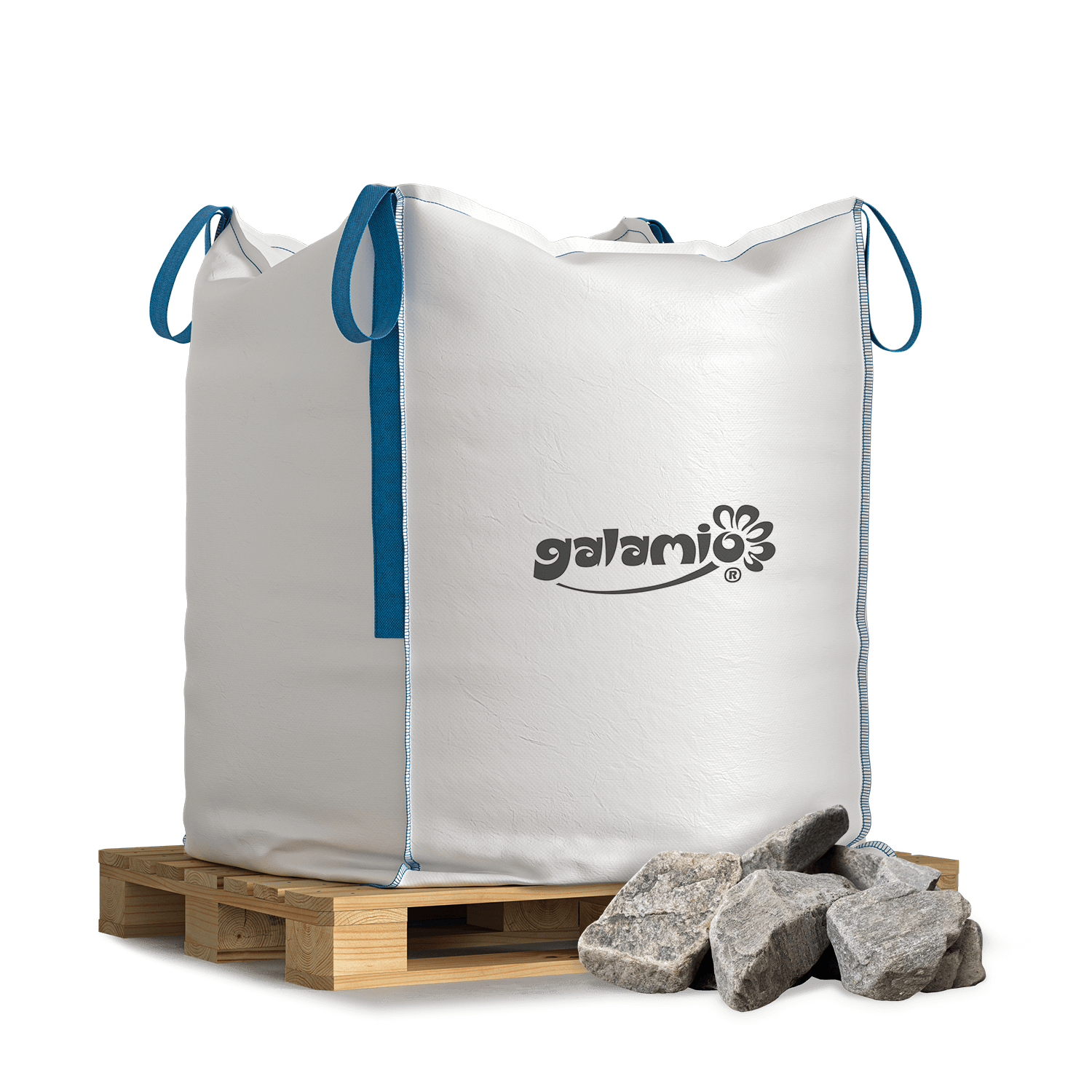 GKA10 Schotter grau getrommelt BigBag Produkt