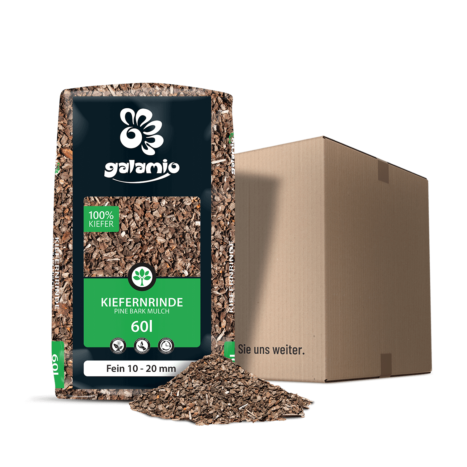 MUA60 Rindenmulch Kiefer Fein Paket
