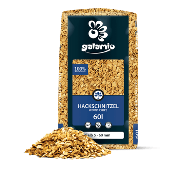 MHY60 Hackschnitzel Gelb Verpackung Haufen links