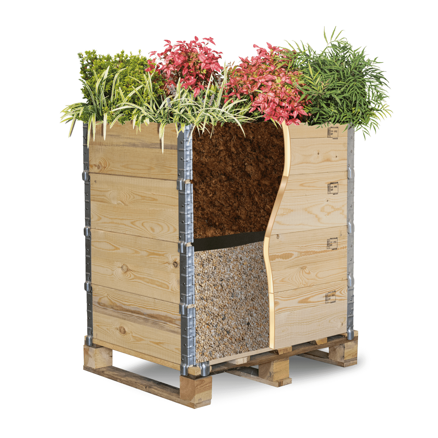 ZHA04 Hochbeet Maria klein Schichten