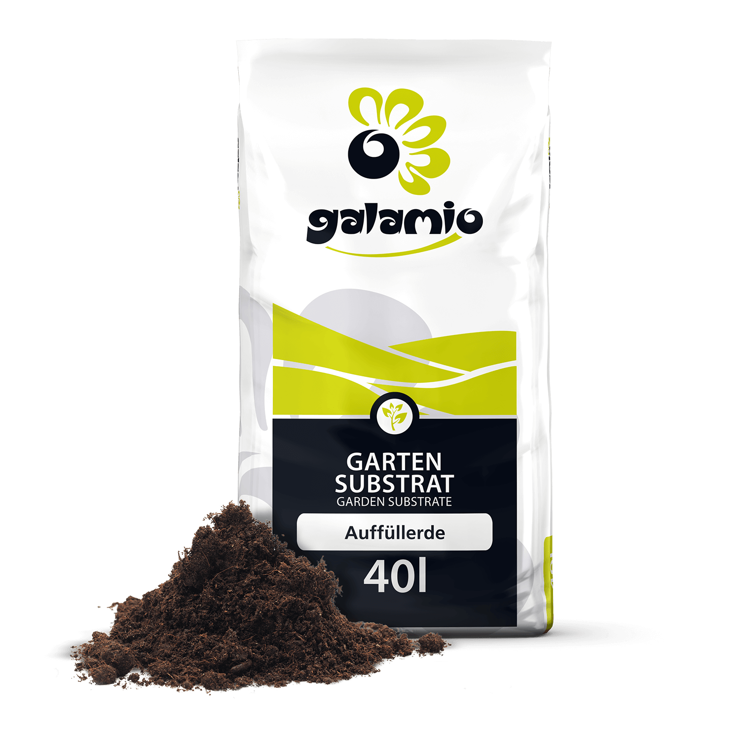 SAF40 Auffuellerde 40l Verpackung haufen links