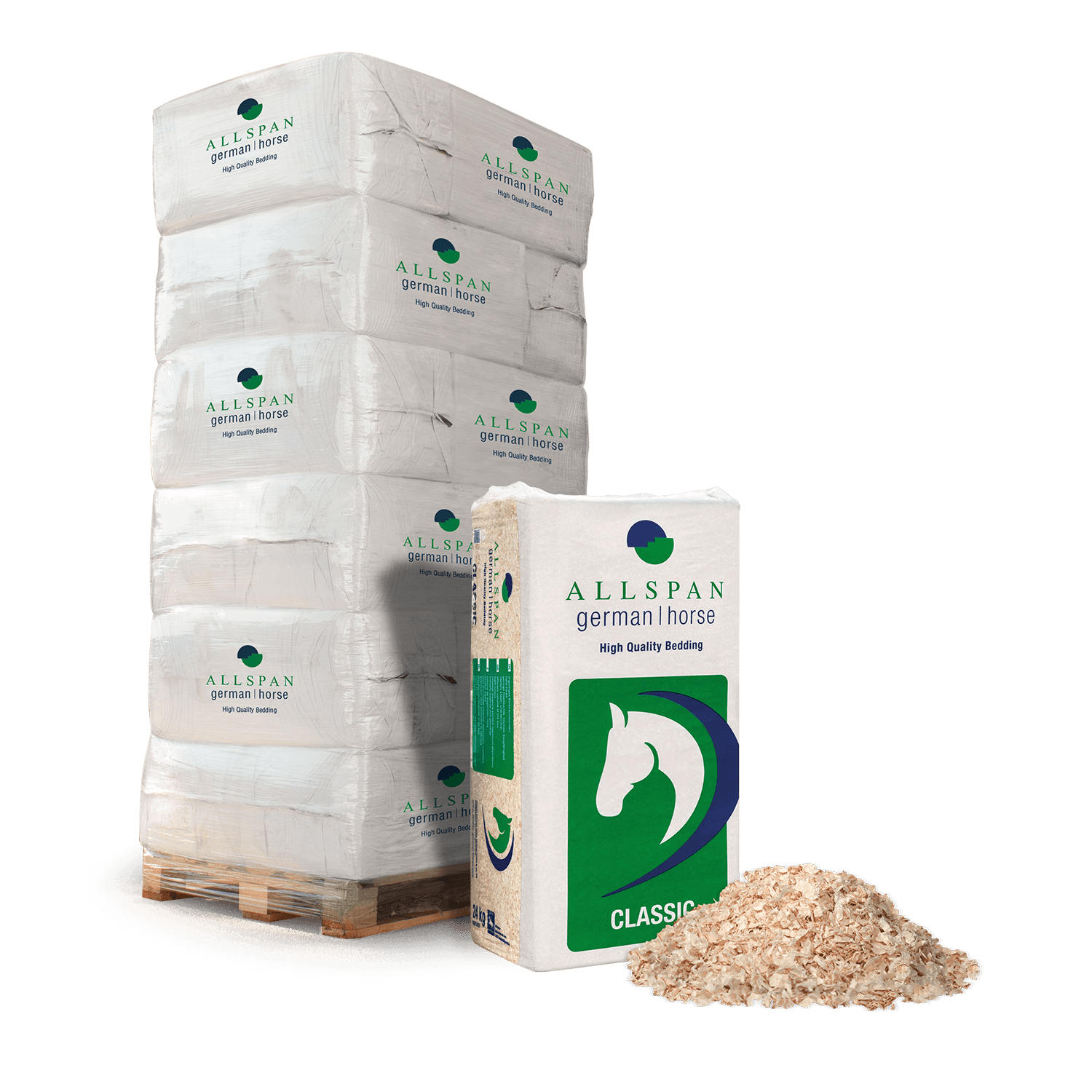 EAC24 Holzspaene Classic Palette Verpackung