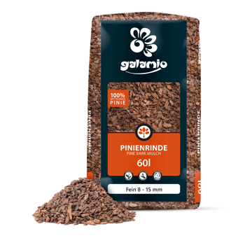 MPA60 Pinienrinde Fein Verpackung Haufen links