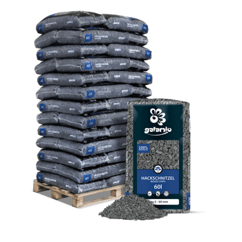 MHA60 holzhackschnitzel grau 39er Palette Verpackung