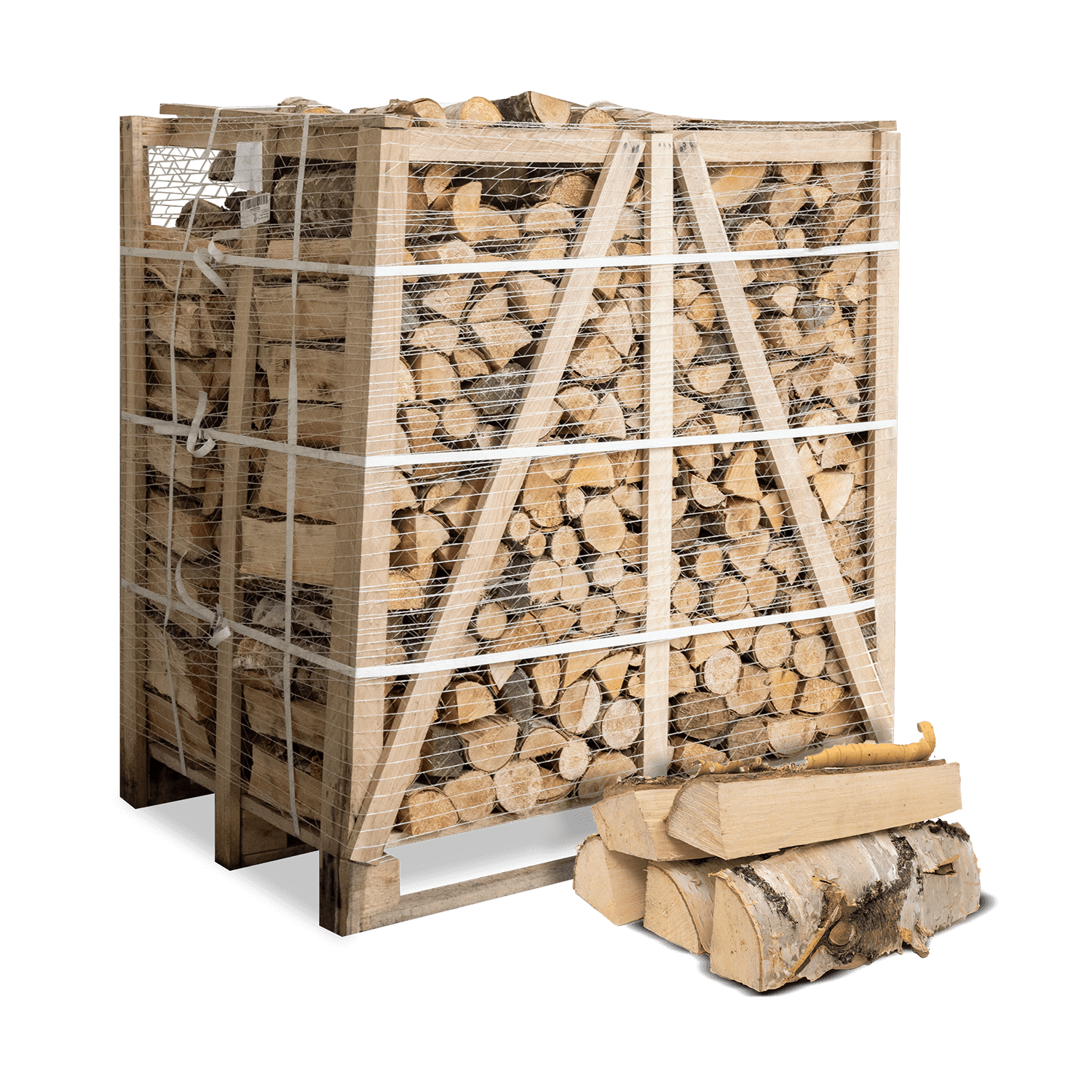 HBI33 Brennholz Birke 33cm Palette Produkt