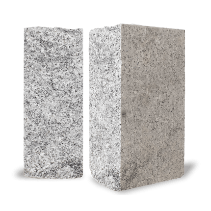 GRG10 Granit Mauerstein 0 gesaegt gebrochen 2steine hochkant