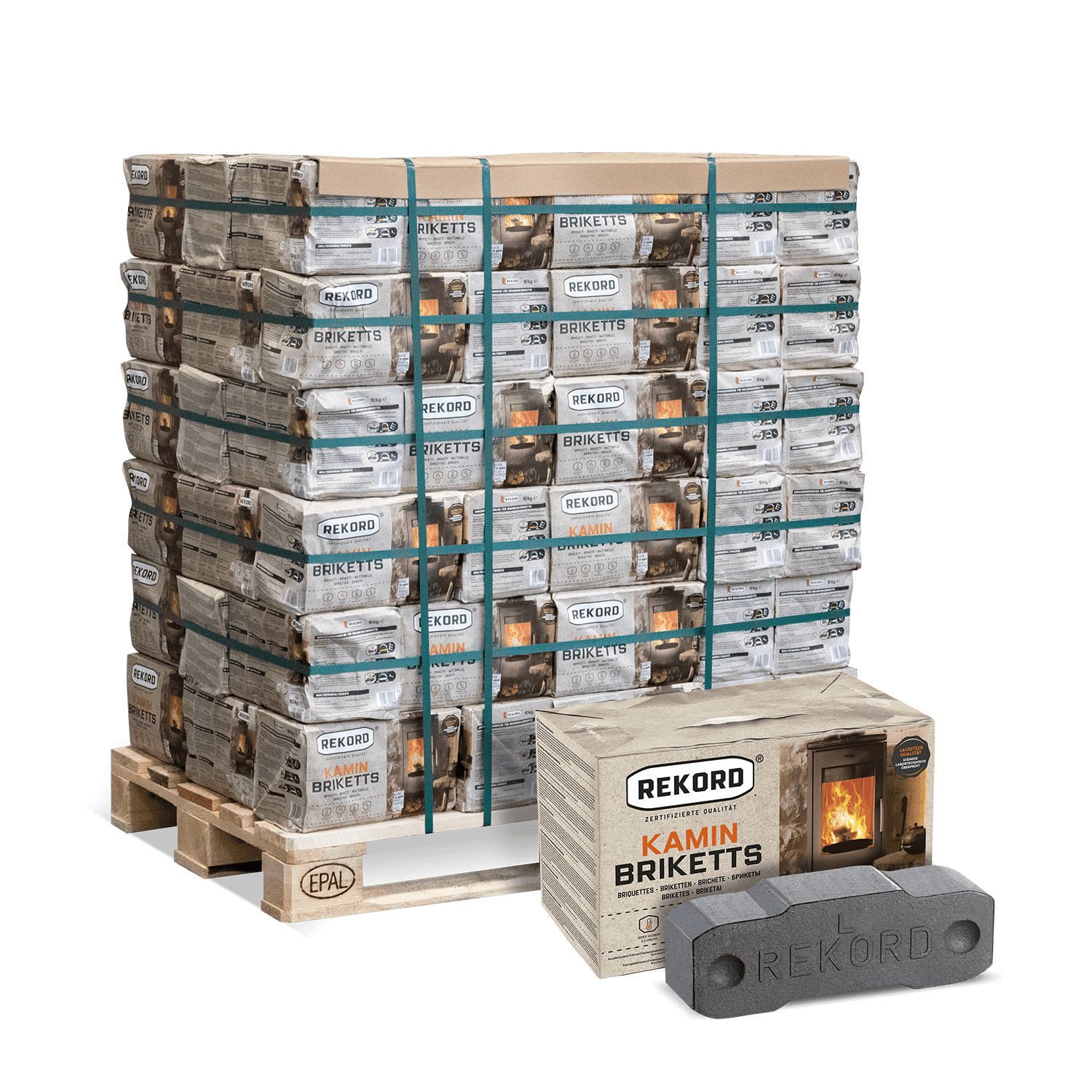 CRB10 Braunkohle Rekord 90er Palette Gebinde 10kg