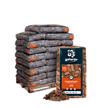 MPD60 Pinienrinde Deko 27er Palette Verpackung