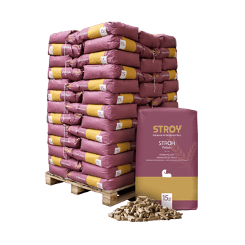 SPE15 Strohpellets 65 Palette Verpackung Haufen