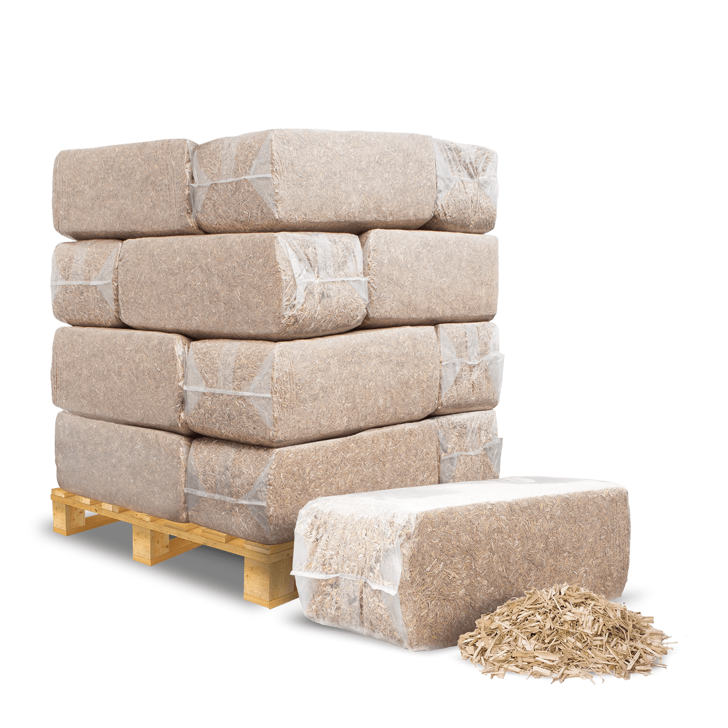 MIS25 miscanthus haecksel 18er Palette Verpackung