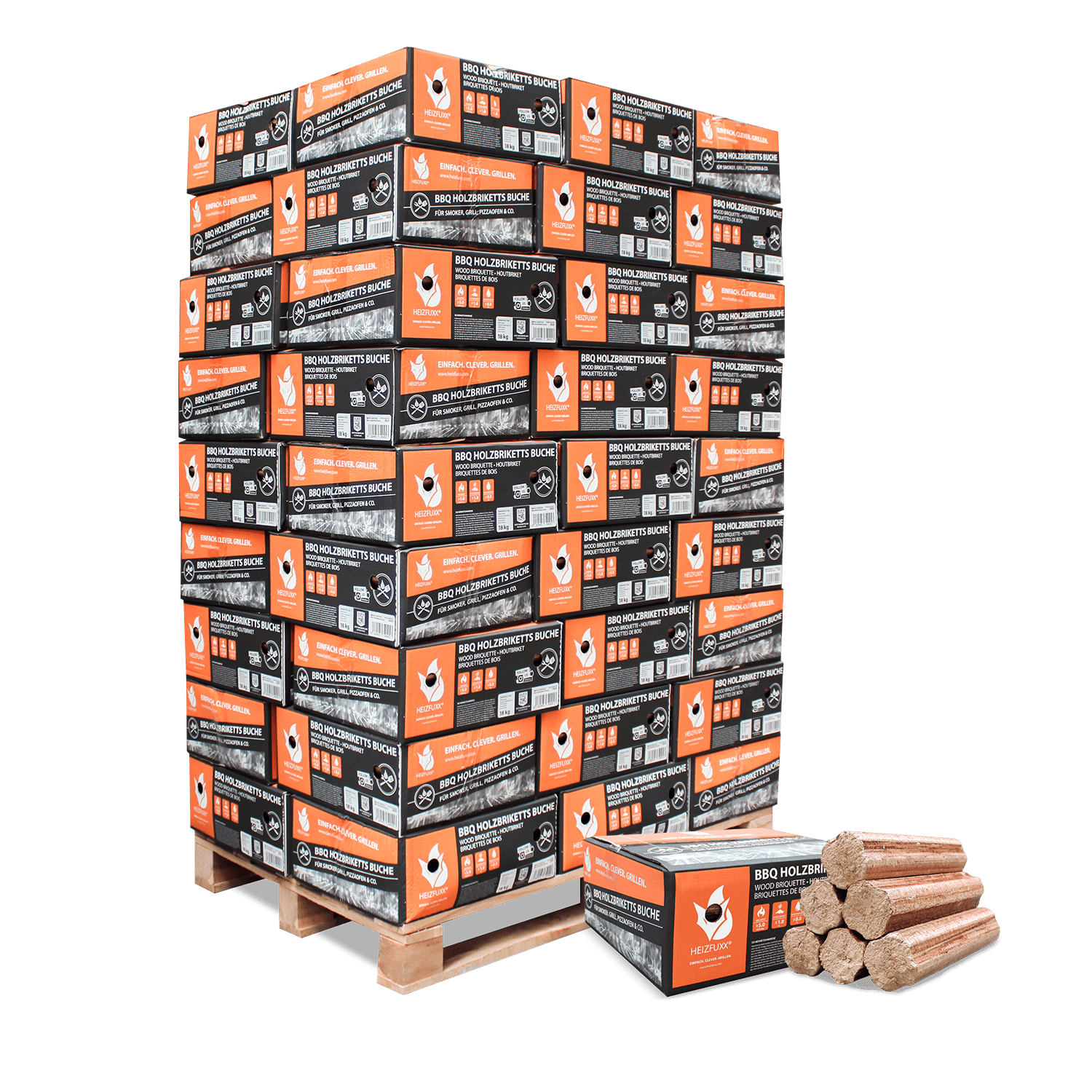 BPP18 BBQ Holzbriketts 18kg 54er Produkt