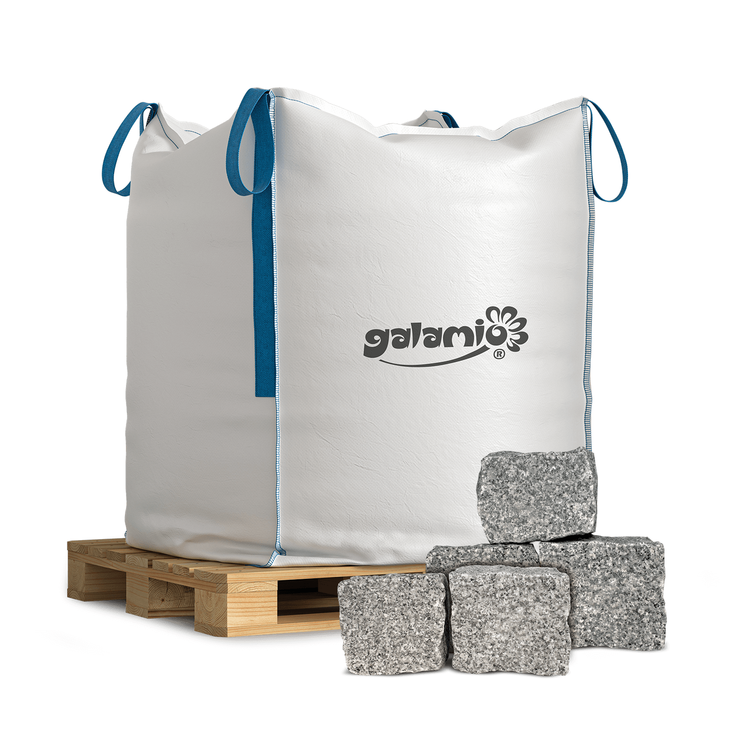 GPG10 Granit Pflastersteine 15 17 BigBag Steine