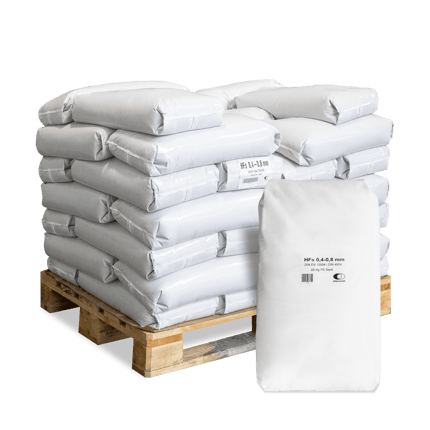 QSE25 Filtersand 25kg 40er palette Verpackung min