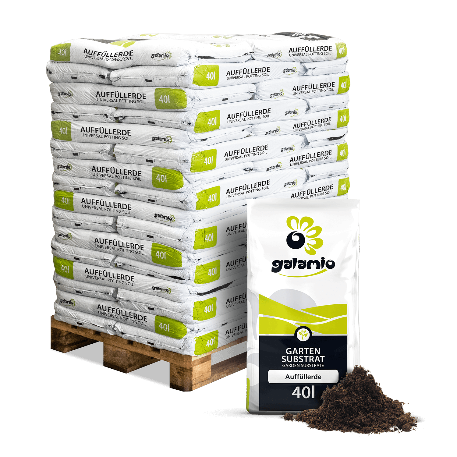 SAF40 Auffuellerde 40l 48er Palette Verpackung