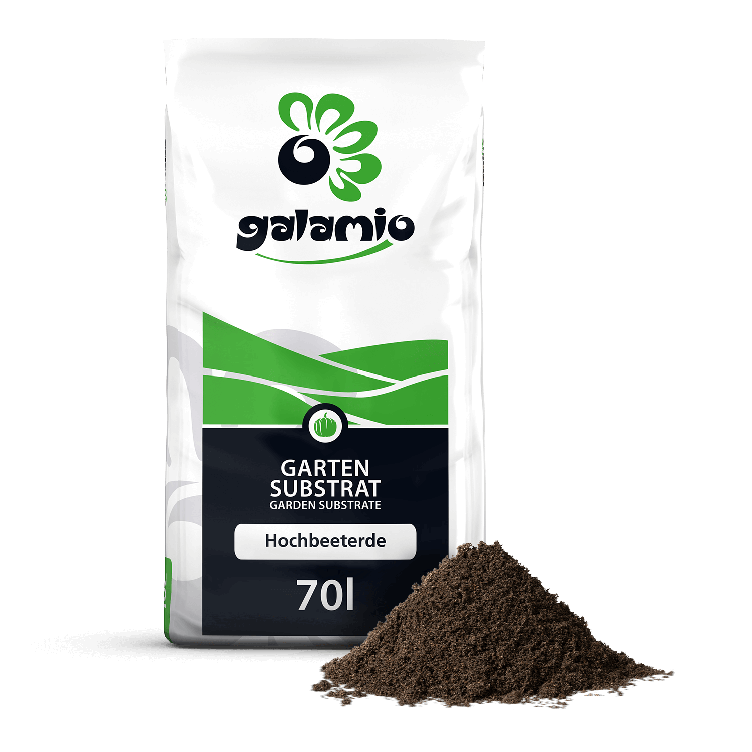 SHB70 Hochbeeterde Verpackung Haufen rechts