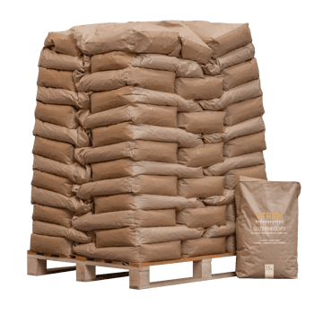 LPE15 Luzernecobs 65 Palette Verpackung mit Schrift