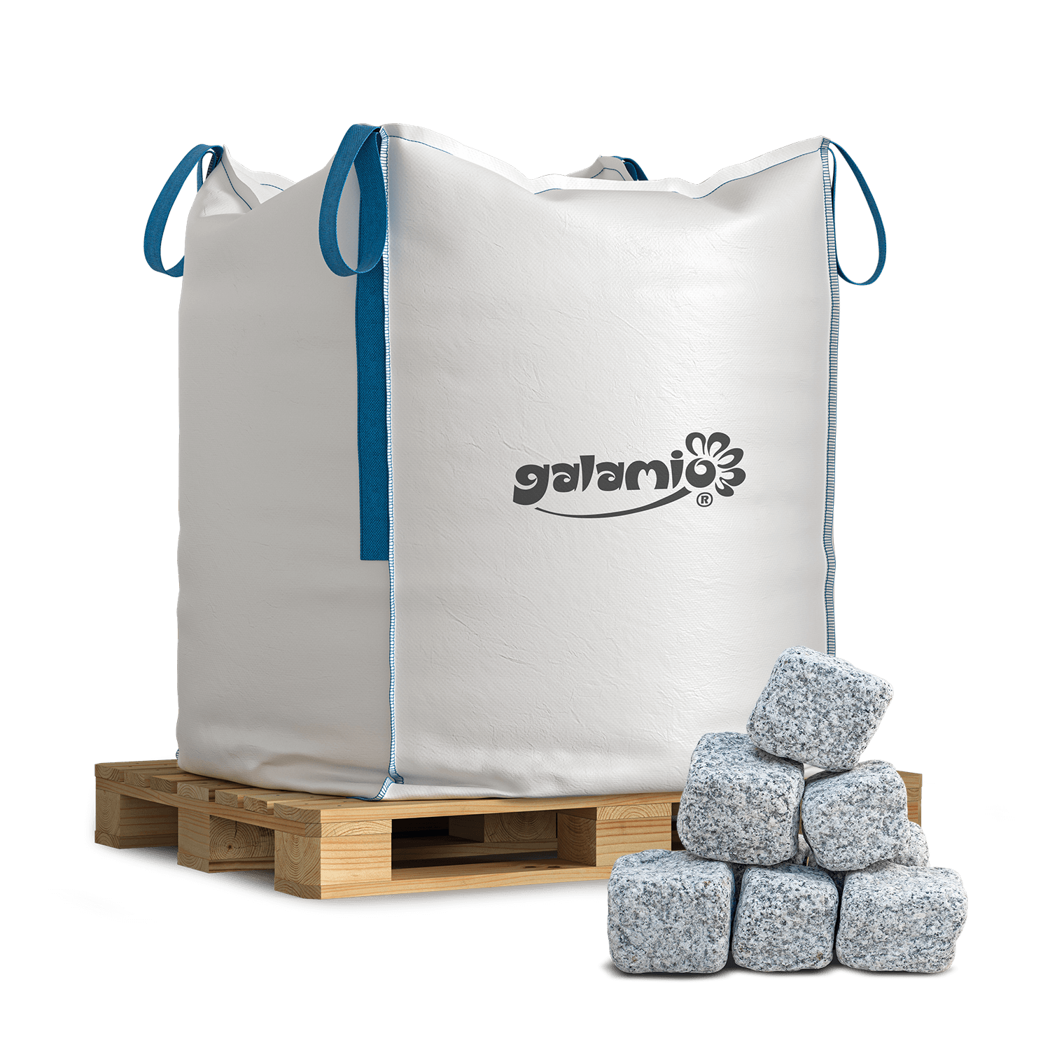 GPR10 Granit Pflastersteine 8 11 getrommelt Palette Steine