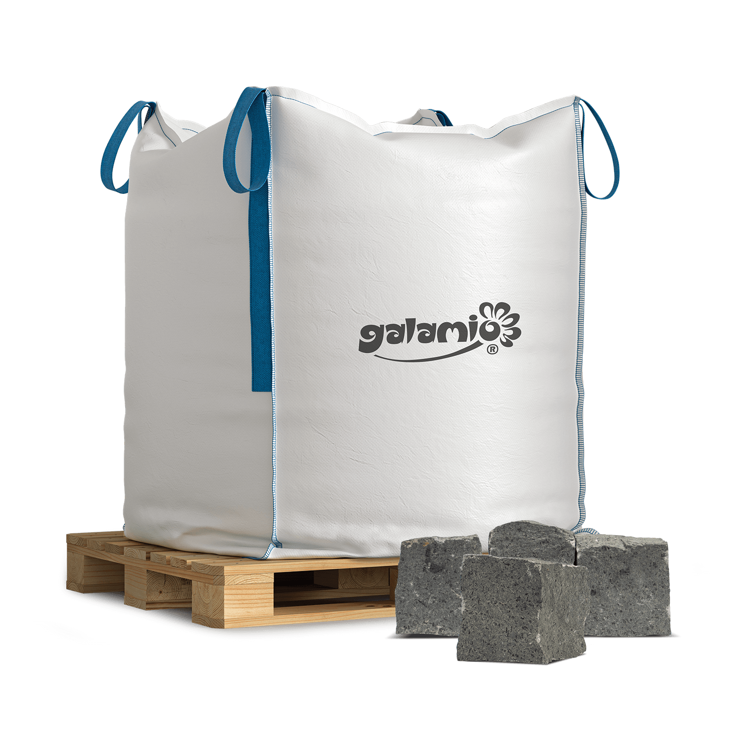 BPB10 basalt Pflastersteine 8 10 Palette Steine