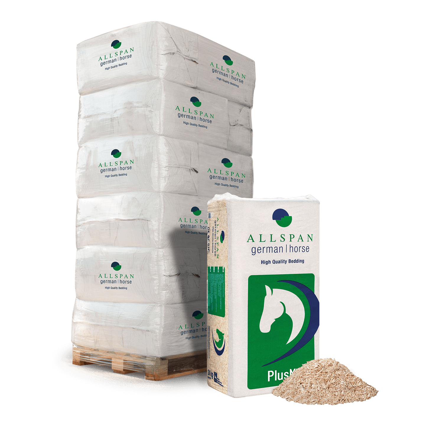 EAE18 Holzspaene PlusMed Palette Verpackung